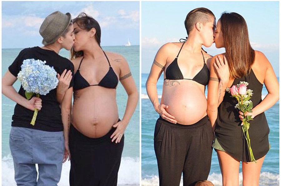 Melanie e Vanessa comemoram segunda gravidez; foto torna-se viral