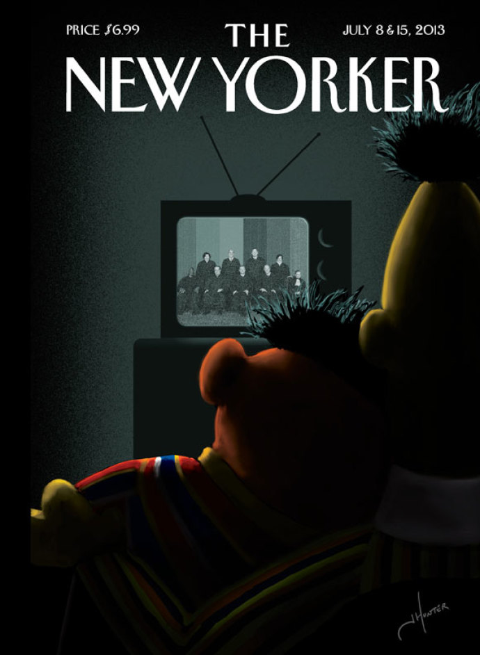 Capa da New Yorker com Bert e Ernie